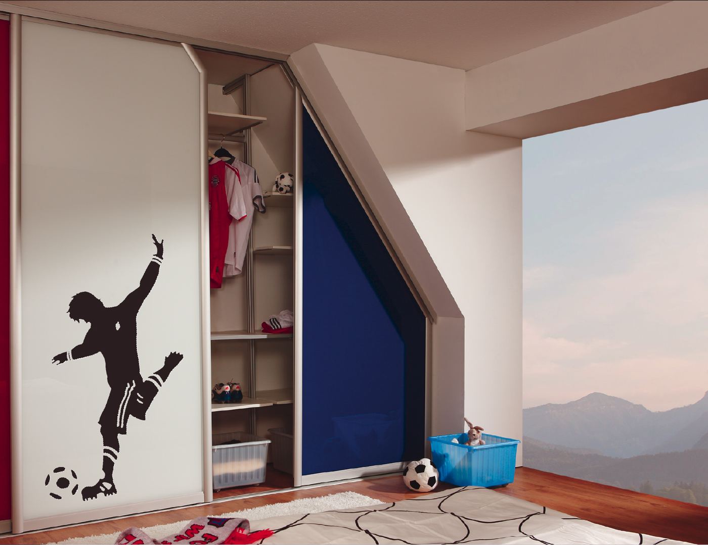 Verlegter Designboden in Holzoptik